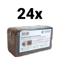 Brique de fibre de coco (démarreur de compost) pack de réserve "XXL" grand (24 pièces)