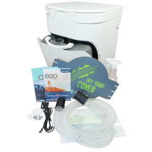 OGO® Origin (Version 4) Kompakte Komposttoilette mit elektrischem Rührwerk