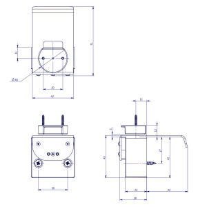 RV-Labs® Edelstahl Pull-Lock Möbelverschluss /-griff Catch Lock 42mm Griffbreite - Matt Schwarz